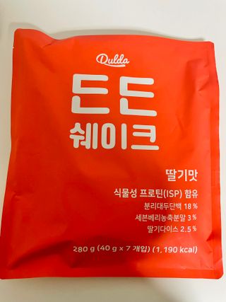 [덜다] 든든 식물성 단백질 쉐이크 40g X 7입 (곡물/딸기) — 5점을 준 리뷰어가 2023년 8월 올린 사용 사진