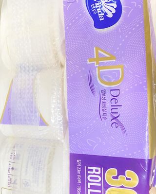 빈다 4Deluxe 4겹 엠보싱 롤 화장지 — 5점을 준 리뷰어가 2022년 3월 올린 사용 사진