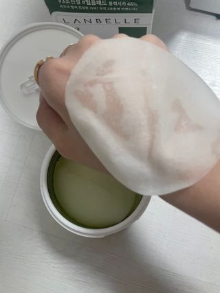 랑벨 랑바이오 블랙 시카 퀵 패드 100매 (3초 쿨링/3분 흡수, 블랙비 프로폴리스/시카 4종 함유, 대용량) — 5점을 준 리뷰어가 2022년 5월 올린 사용 사진
