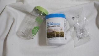 메이준뉴트리 유러피언 산양유 콜라겐 프로틴 — 5점을 준 리뷰어가 2021년 6월 올린 사용 사진