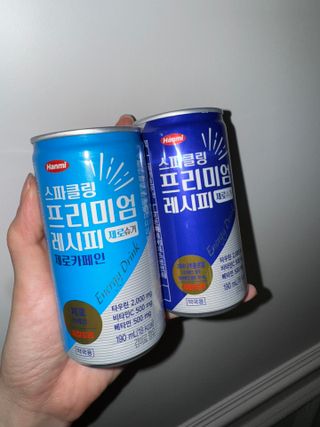 한미사이언스 [한미] 스파클링 프리미엄 레시피 (카페인, 제로카페인 2종)각5개총10개제공 — 5점을 준 리뷰어가 2025년 2월 올린 사용 사진