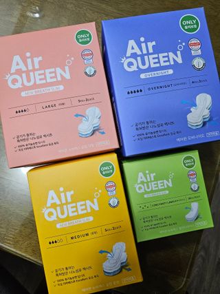 에어퀸 뉴브레스 유기농 생리대 4종 (팬티라이너 20P + 중형 10P + 대형 10P + 오버나이트 8P)_체험단 — 5점을 준 리뷰어가 2024년 5월 올린 사용 사진