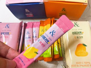 비타앤C 레몬맛, 망고맛 — 5점을 준 리뷰어가 2021년 5월 올린 사용 사진