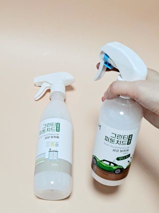 [엠메이데이] 그린티 피톤치드 감쪽같이 500ml + 손소독액 50ml — 5점을 준 리뷰어가 2021년 12월 올린 사용 사진