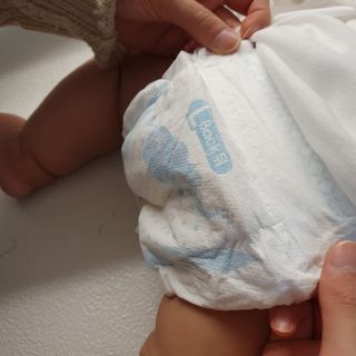오브맘 밤 프리미엄 아기 기저귀 팬티형 밴드형 — 5점을 준 리뷰어가 2021년 1월 올린 사용 사진
