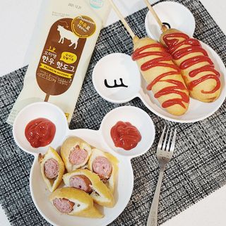 오마뎅 한우핫도그 — 5점을 준 리뷰어가 2021년 7월 올린 사용 사진