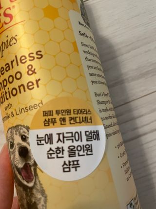 버츠비 퍼피투인원 티어리스 샴푸 앤 컨디셔너 — 5점을 준 리뷰어가 2021년 6월 올린 사용 사진