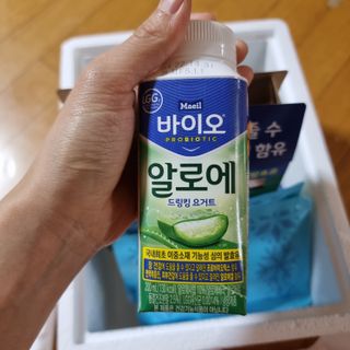 LIVE 매일바이오 알로에 드링킹 요거트 — 5점을 준 리뷰어가 2022년 4월 올린 사용 사진
