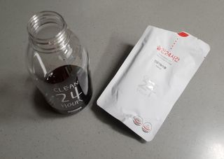 클린24시간 1BOX(5포) + 전용보틀(500ml) — 5점을 준 리뷰어가 2022년 12월 올린 사용 사진