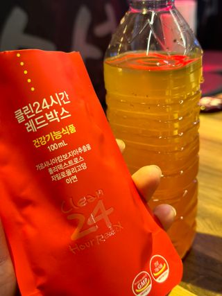 클린24시간 레드박스 1BOX(5포) + 전용보틀(500ml) — 5점을 준 리뷰어가 2024년 2월 올린 사용 사진