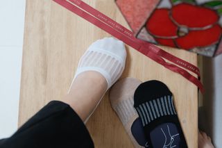 [사이즈가 있는 양말 필로이]여자 덧신 6족 선물 세트_나를 위한 선물 o r마음을 전하는 선물【 S, M, L 】 — 5점을 준 리뷰어가 2022년 6월 올린 사용 사진