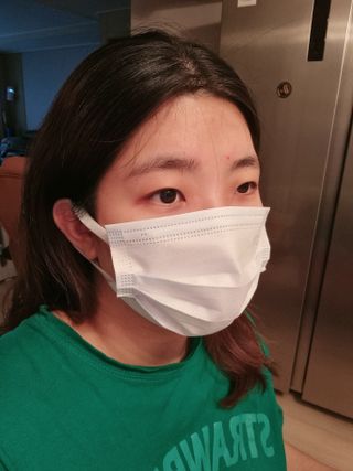 건강누리인터내셔날 (마스크 특집) 7DAYS 컬러마스크 (컬러7매)+ KMC 프리미엄 덴탈마스크(50매) — 4점을 준 리뷰어가 2022년 7월 올린 사용 사진