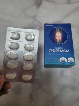 [경남제약헬스케어]케어플러스 관절엔 MSM 1000mg 60정/1개월분/관절/뼈/연골 영양/비타민D+아연/1일2정 — 5점을 준 리뷰어가 2024년 1월 올린 사용 사진