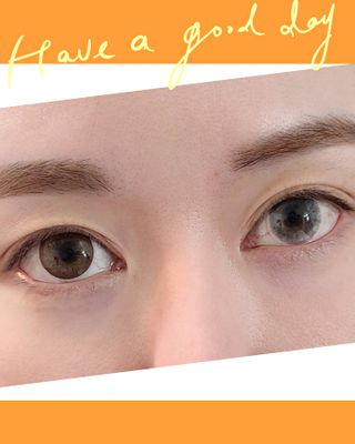 렌시스 LENSSIS [ 렌시스 ] 꾸안꾸템 , 낀 듯 안 낀 듯 자연스러운 ＃블리스시리즈 1개월용 ｜ 2컬러 중 택1 ｜ — 5점을 준 리뷰어가 2021년 4월 올린 사용 사진