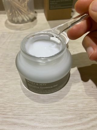 마리엔메이 센서티브 수딩 젤 크림 + 어성초 티트리 추출물 세럼 + 어성초 티트리 모공 클렌징 폼 — 5점을 준 리뷰어가 2021년 9월 올린 사용 사진
