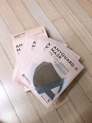 애니가드 셋업마스크 4컬러 각 10매입 [크리미베이지, 캐시미어로즈, 초콜렛브라운, 미드나잇네이비] — 5점을 준 리뷰어가 2022년 2월 올린 사용 사진