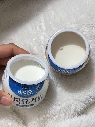 매일바이오 그릭요거트 오리지널 플레인 4개, 로스터리 커피믹스 4개 — 3점을 준 리뷰어가 2021년 12월 올린 사용 사진