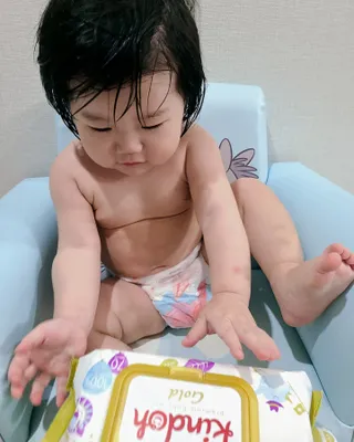 킨도 아기 물티슈 골드 일반형 — 5점을 준 리뷰어가 2021년 9월 올린 사용 사진