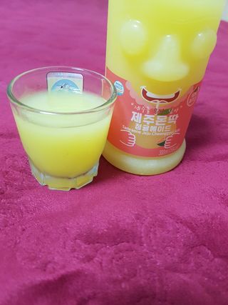 탐라원 제주의 맛, 몬딱주스 4종세트 - 한라봉몬딱주스, 천혜향몬딱주스, 청귤에이드, 당근몬딱주스 — 5점을 준 리뷰어가 2021년 8월 올린 사용 사진