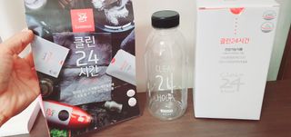 클린24시간 1BOX(5포) + 전용보틀(500ml) — 5점을 준 리뷰어가 2022년 8월 올린 사용 사진