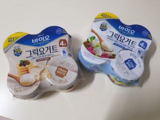 매일바이오 그릭요거트 오리지널 플레인 4개, 로스터리 커피믹스 4개 — 5점을 준 리뷰어가 2021년 12월 올린 사용 사진