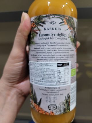 H365 [Kaskein Luomutyrniglögi] 핀란드 전통 무알콜 멀드와인 시벅톤 글로기 — 5점을 준 리뷰어가 2021년 4월 올린 사용 사진