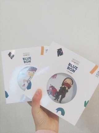 [블루 본 아이노우] 유아용 컬러마스크 40 PCS SET 2중 택 1 — 5점을 준 리뷰어가 2021년 4월 올린 사용 사진