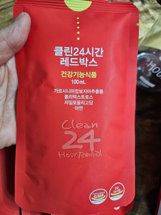 클린24시간 레드박스 1BOX(5포) + 전용보틀(500ml) — 5점을 준 리뷰어가 2024년 2월 올린 사용 사진