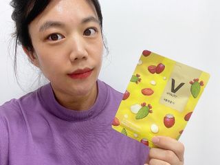 [후르디아] 골라쓰는 비건마스크팩 2종 -백년초 / 망고 — 5점을 준 리뷰어가 2022년 1월 올린 사용 사진