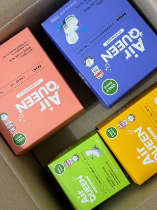 에어퀸 뉴브레스 유기농 생리대 4종 (팬티라이너 20P + 중형 10P + 대형 10P + 오버나이트 8P)_체험단 — 5점을 준 리뷰어가 2024년 6월 올린 사용 사진