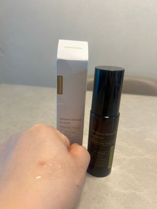 하이브리온 [쿠팡 구매평] 닥터초이스 멜라제로 스템셀 엑소좀 화이트닝 앰플 40g , 1개 — 5점을 준 리뷰어가 2025년 5월 올린 사용 사진