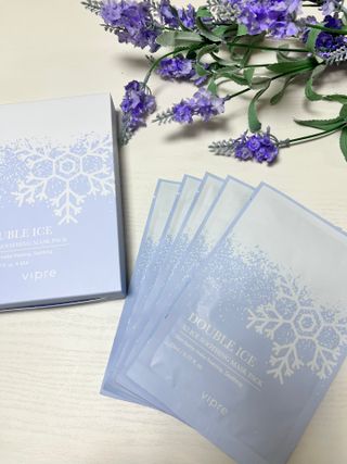 비프리코스메틱 더블아이스진정마스크팩 5매 — 5점을 준 리뷰어가 2023년 2월 올린 사용 사진