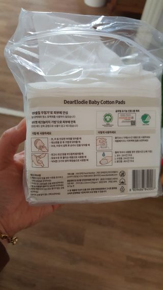 디어엘로디 프리미엄 유기농 유아 솜티슈 40매 3Pack +60매 1Pack 혼합형 — 5점을 준 리뷰어가 2021년 4월 올린 사용 사진