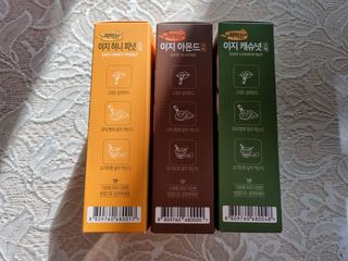 짜먹는 이지견과 짜먹는 이지아몬드, 짜먹는 이지허니피넛, 짜먹는 이지캐슈넛 각 10g X  10포 — 4점을 준 리뷰어가 2021년 1월 올린 사용 사진
