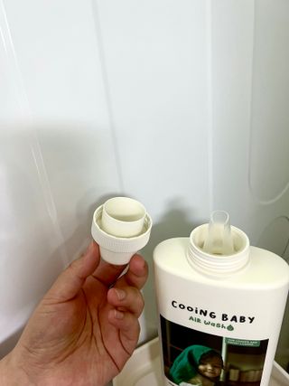 쿠잉베이비 에어워시 세탁세제,섬유유연제 1L — 5점을 준 리뷰어가 2023년 1월 올린 사용 사진