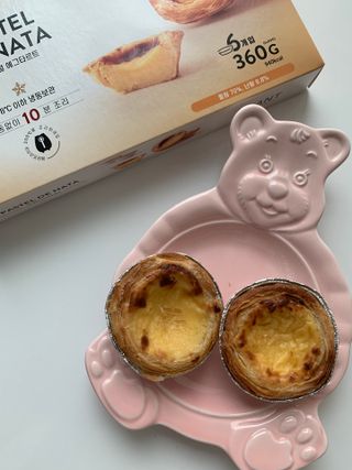디앙뜨 포르투갈 에그타르트 오리지널 맛+패션후르츠+초콜릿타르트 맛 중 택1 — 5점을 준 리뷰어가 2021년 8월 올린 사용 사진