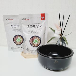 요리반상회 용문해장국 2팩 + 뚝배기 1개 — 3점을 준 리뷰어가 2021년 3월 올린 사용 사진