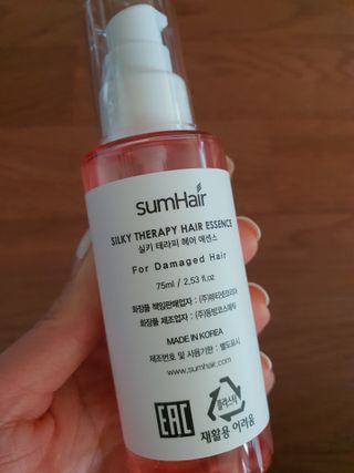 썸헤어 / SUMHAIR 썸헤어 실키 테라피 헤어 에센스 — 3점을 준 리뷰어가 2021년 4월 올린 사용 사진