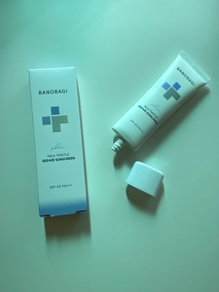 바노바기 코스메틱 바노바기 밀크씨슬 리페어 시카 선스크린 플러스 50ml — 5점을 준 리뷰어가 2023년 1월 올린 사용 사진