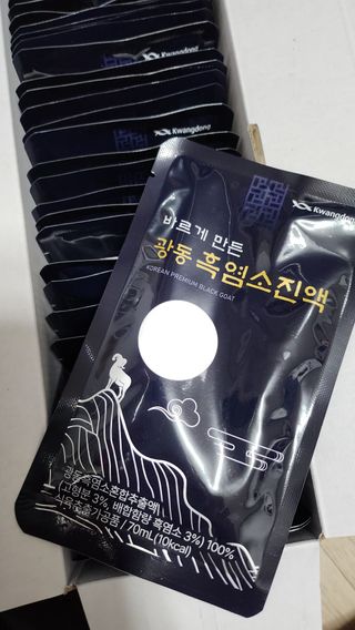 광동생활건강 MF [광동] 바르게 만든 광동 흑염소 진액 70ml * 30포 1박스 — 5점을 준 리뷰어가 2024년 5월 올린 사용 사진