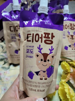[몸엔용] 우리 아이 건강간식, 달콤한 녹용곤약젤리 디어팡 4종 — 5점을 준 리뷰어가 2021년 8월 올린 사용 사진