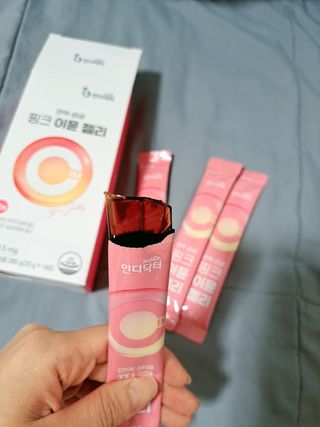 [인디닥터] 면역 생생 핑크 이뮨 젤리 — 5점을 준 리뷰어가 2022년 6월 올린 사용 사진