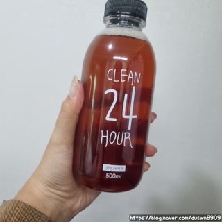 클린24시간 1BOX(5포) + 전용보틀(500ml) — 5점을 준 리뷰어가 2022년 10월 올린 사용 사진