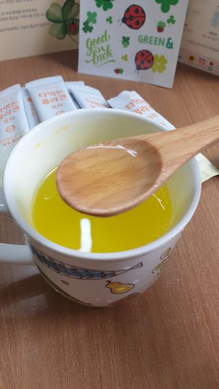 [음료수 대신 가능!]  빠르게 흡수되는 아임오 타먹는 콜라겐 1박스 — 5점을 준 리뷰어가 2023년 4월 올린 사용 사진
