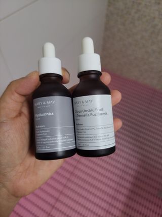 마리엔메이 히알루로닉스 세럼 + 청귤 흰목이버섯 추출물 세럼 — 5점을 준 리뷰어가 2021년 8월 올린 사용 사진