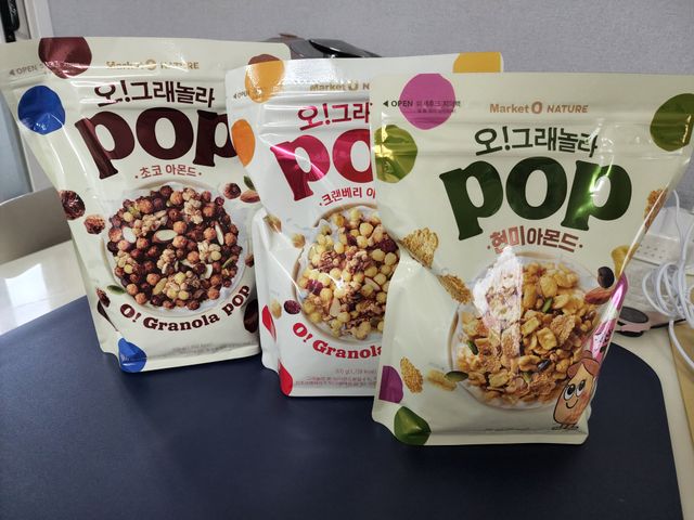 오!그래놀라팝 현미아몬드 리뷰 사진