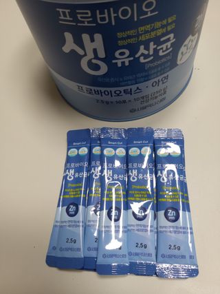 서울약사신협_프로바이오생유산균_2.5G x 100포 — 5점을 준 리뷰어가 2021년 4월 올린 사용 사진