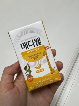 메디웰 페디아드링크 미니 바나나맛 — 5점을 준 리뷰어가 2022년 8월 올린 사용 사진