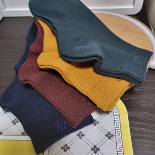 [사이즈가 있는 양말 필로이] 남/여 골지 발목 양말 4족 세트 남【S, M, L, XL】여【S, M, L】_컬러 랜덤 — 5점을 준 리뷰어가 2022년 6월 올린 사용 사진
