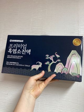 참앤들황토농원 국내산 흑염소를 정성스럽게 담은, 프리미엄 흑염소 진액 70ml x 30포 1박스 — 5점을 준 리뷰어가 2023년 1월 올린 사용 사진